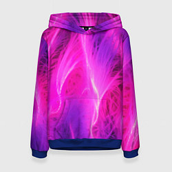 Толстовка-худи женская Pink abstract texture, цвет: 3D-синий