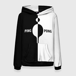 Женская толстовка Ping-Pong черно-белое