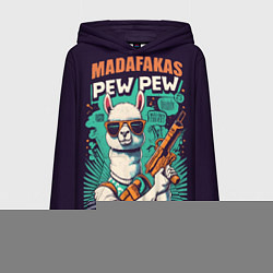 Женская толстовка Pew Pew Madafakas - лама с пистолетами