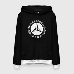 Толстовка-худи женская Mercedes benz auto sport, цвет: 3D-белый