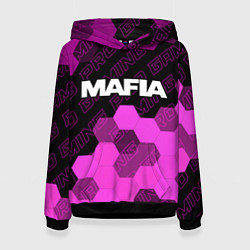 Толстовка-худи женская Mafia pro gaming: символ сверху, цвет: 3D-черный