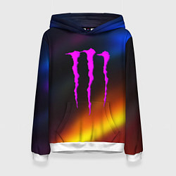 Толстовка-худи женская Monster energy gradient color, цвет: 3D-белый