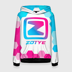 Толстовка-худи женская Zotye neon gradient style, цвет: 3D-черный