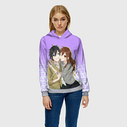 Толстовка-худи женская Хори и Миямура, цвет: 3D-меланж — фото 2