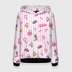 Женская толстовка Барби - розовая полоска и аксессуары