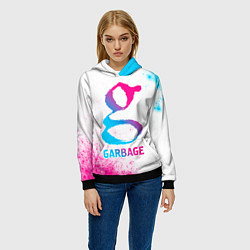 Толстовка-худи женская Garbage neon gradient style, цвет: 3D-черный — фото 2