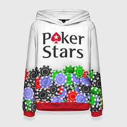 Толстовка-худи женская Poker - игра для удачливых, цвет: 3D-красный