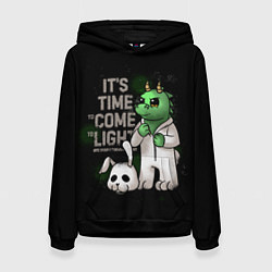 Толстовка-худи женская Время пришло - 2024, цвет: 3D-черный