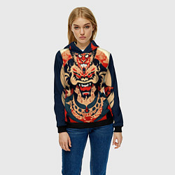 Толстовка-худи женская Татуировка дракон в японском стиле, цвет: 3D-черный — фото 2