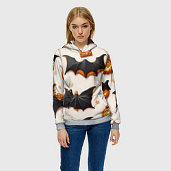 Толстовка-худи женская Сладкий хеллоуин, цвет: 3D-меланж — фото 2