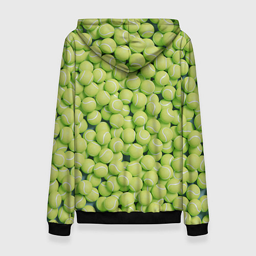 Женская толстовка Много теннисных мячей / 3D-Черный – фото 2