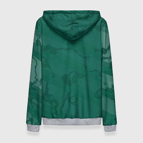 Женская толстовка Серо-зеленые разводы / 3D-Меланж – фото 2