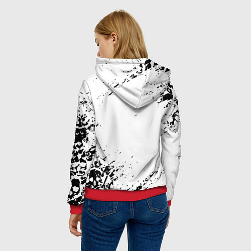 Женская толстовка ACDC rock collection краски черепа / 3D-Красный – фото 4