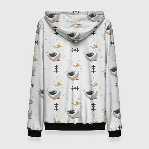 Женская толстовка Гусь и фигуры / 3D-Черный – фото 2