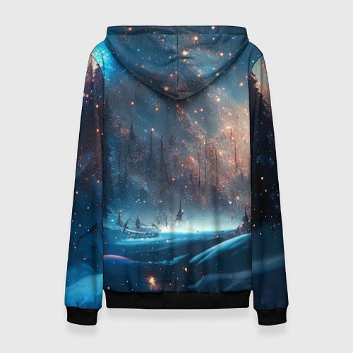 Женская толстовка Полярный мишка / 3D-Черный – фото 2