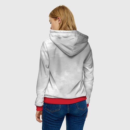 Женская толстовка Фрирен провожающая в последний путь - чб / 3D-Красный – фото 4