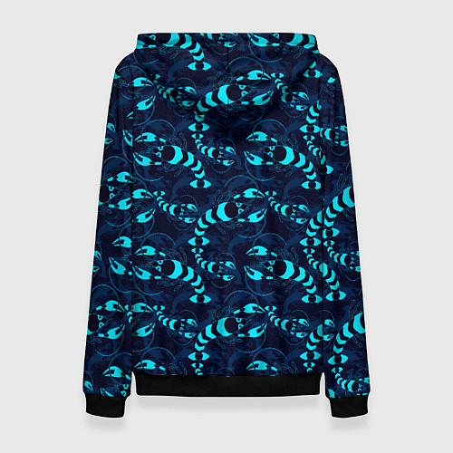 Женская толстовка Голубые раки / 3D-Черный – фото 2