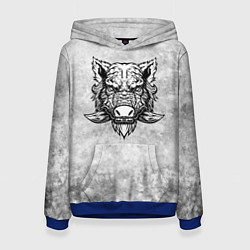 Толстовка-худи женская Texture - дикий секач, цвет: 3D-синий