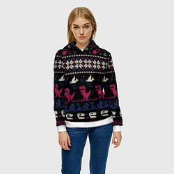 Толстовка-худи женская Доисторический свитер, цвет: 3D-белый — фото 2