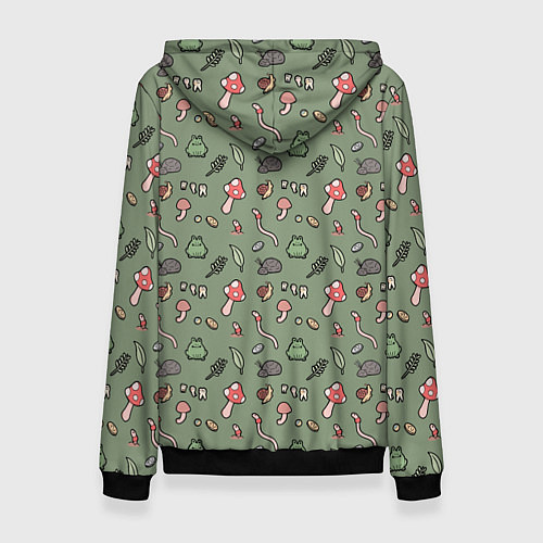 Женская толстовка Goblincore - паттерн / 3D-Черный – фото 2