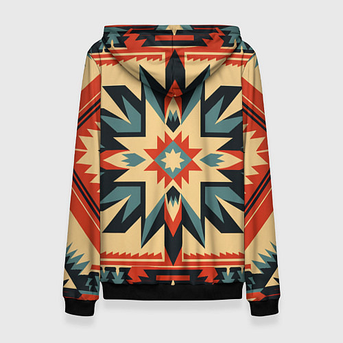 Женская толстовка Орнамент в стиле американских индейцев / 3D-Черный – фото 2