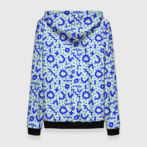 Женская толстовка Синие каракули / 3D-Черный – фото 2