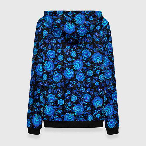 Женская толстовка Новогодняя гжельская роспись чёрный фон / 3D-Черный – фото 2