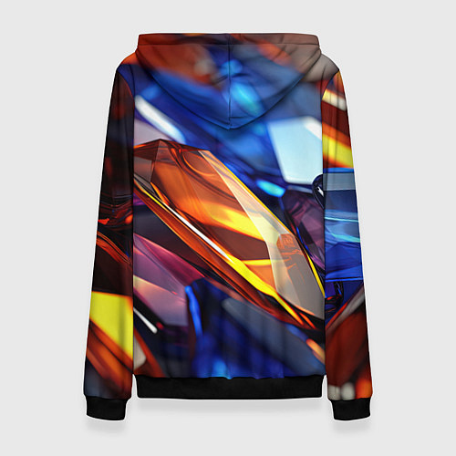 Женская толстовка Прозрачные блестящие камни / 3D-Черный – фото 2