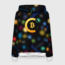 Женская толстовка Bitcoin logo criptomoney