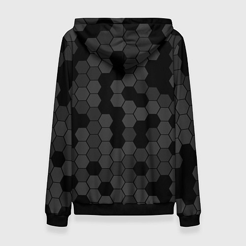 Женская толстовка Камуфляж гексагон черный / 3D-Черный – фото 2