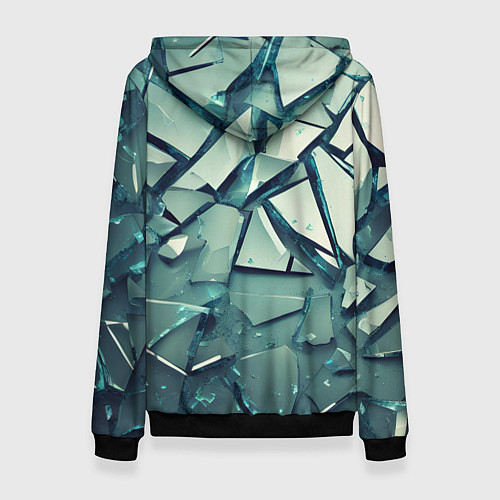 Женская толстовка Битое стекло текстура / 3D-Черный – фото 2