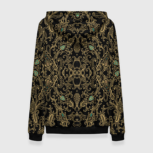Женская толстовка Славянский этнический орнамент с позолотой / 3D-Черный – фото 2