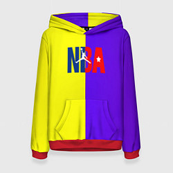 Толстовка-худи женская NBA sport полосы, цвет: 3D-красный