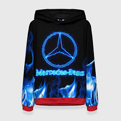 Женская толстовка Mercedes-benz blue neon