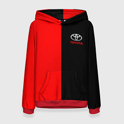Женская толстовка Toyota car красно чёрный