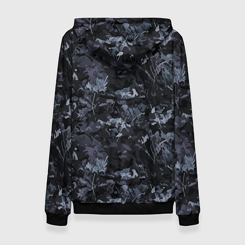 Женская толстовка Белый тигр солдат зима / 3D-Черный – фото 2