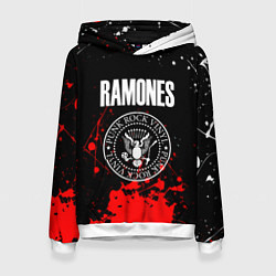 Женская толстовка Ramones краски метал группа