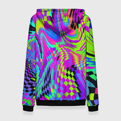 Женская толстовка Психоделический глитч / 3D-Черный – фото 2