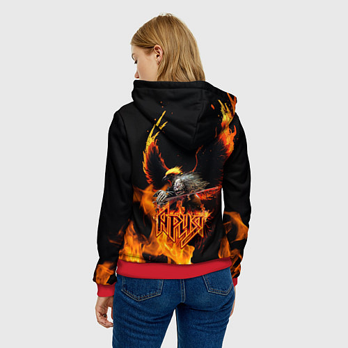 Женская толстовка Феникс ария / 3D-Красный – фото 4