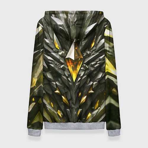 Женская толстовка Камень и золотой кристалл / 3D-Меланж – фото 2