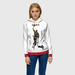 Толстовка-худи женская Goat 23 - LeBron James, цвет: 3D-красный — фото 2