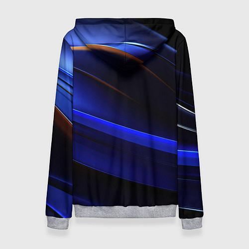 Женская толстовка Синее свечение на абстрактном фоне / 3D-Меланж – фото 2