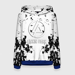 Женская толстовка Linkin park краски лого чёрно белый
