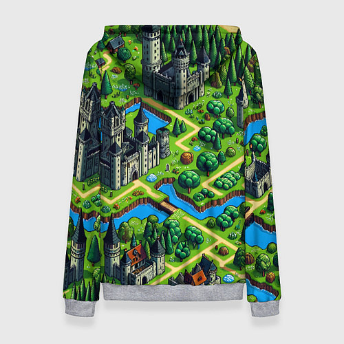 Женская толстовка Heroes of Might and Magic - pixel map / 3D-Меланж – фото 2