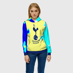 Толстовка-худи женская Тоттенхэм Хотспур футбольный клуб, цвет: 3D-синий — фото 2