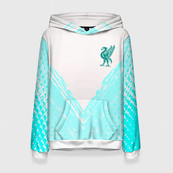 Толстовка-худи женская Liverpool logo texture fc, цвет: 3D-белый