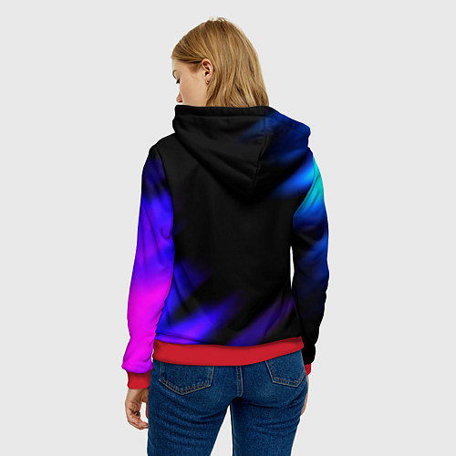 Женская толстовка Louna neon bend / 3D-Красный – фото 4
