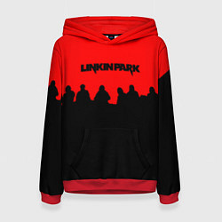 Толстовка-худи женская Linkin park rock team, цвет: 3D-красный