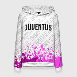 Толстовка-худи женская Juventus pro football посередине, цвет: 3D-белый