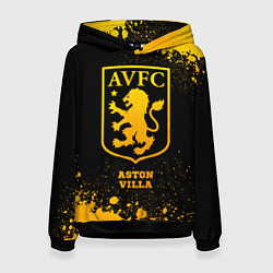 Толстовка-худи женская Aston Villa - gold gradient, цвет: 3D-черный